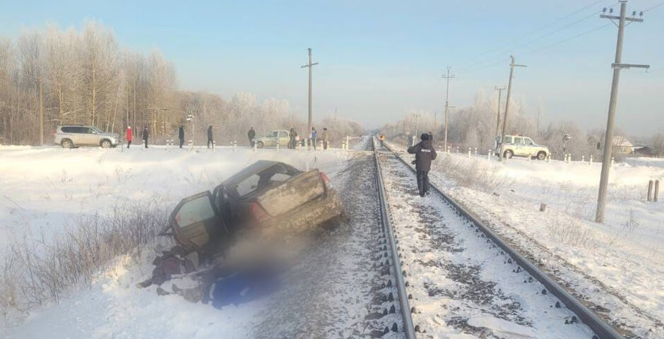 Четыре человека стали жертвами ДТП с поездом в Псковской области