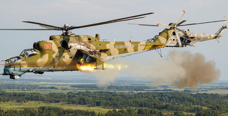 Под Калининградом экипажи Ми-24 и Ми-8 выполнили ракетные стрельбы 