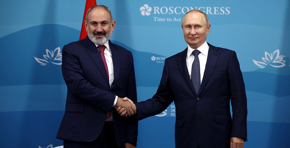 Путин и Пашинян обсудили обстановку на армяно-азербайджанской границе